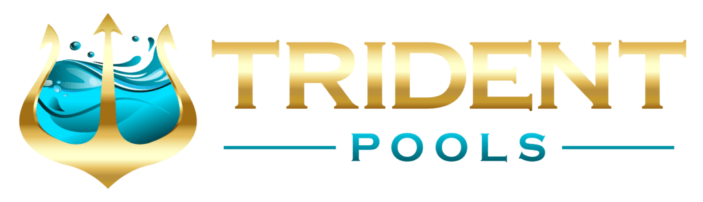 Trident pools logo with transparent background.